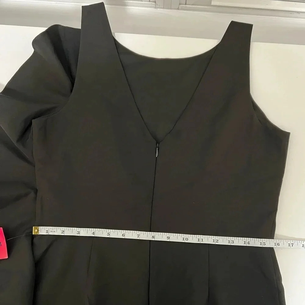 Belle Badgley Mischka Allison Side Ruffle Jumpsuit Size 10 - Picture 11 of 11